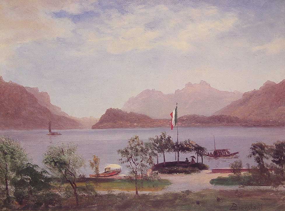 Albert Bierstadt Italian Lake Scene